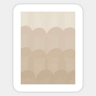 Ombre beige waves pattern Sticker